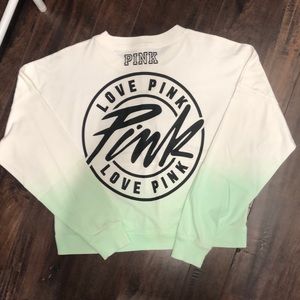 Pink long sleeve crop top